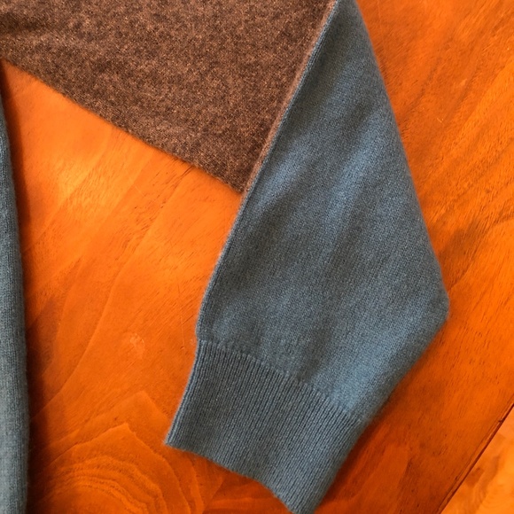 Mongolian Cashmere Color-block Cardigan Sweater - Medium - Picture 8 of 13